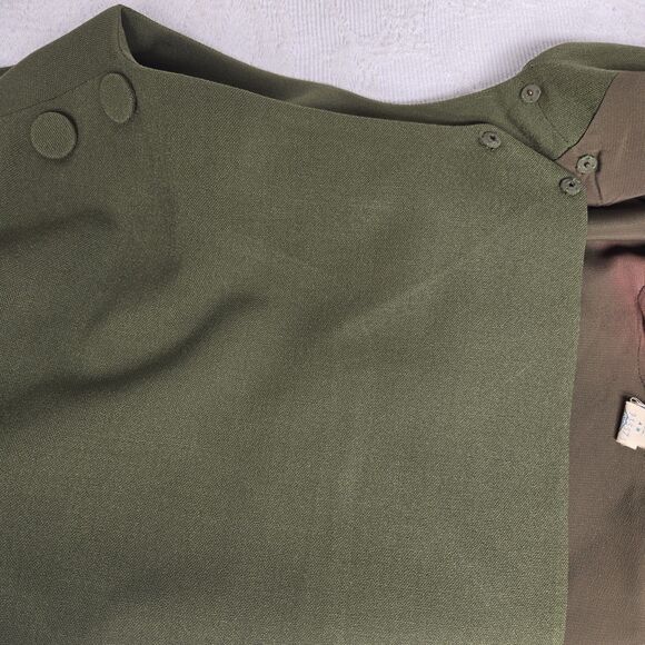 Vintage Union Made Green Dress Blazer Modern Minimalist Jacket Business Tailored - Picture 5 of 8